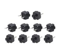 CRFFZ Lot de 10 boutons de frettage carrés originaux EVQP0K07KBB4 à pois noirs 6 x 6 x 7,2 mm