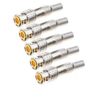 CRFFZ Lot de 5/10 connecteurs BNC mâles 75-5 sans soudure BNC à visser sur les bornes coaxiales pour caméra de vidéosurveillance professionnelle
