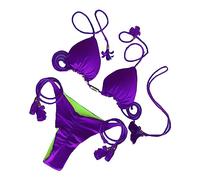 CRFFZ Maillot de bain 2 pièces dos nu avec string triangle à nouer haut et bas