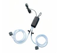 CRFFZ Pompes à air à double port pour aquarium, fonctionnement USB, avec distributeur de pierre, aérateur, aquarium