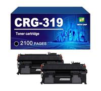 CRG-319 119 719 Cartouche De Toner Compatible pour HP P2030 2035 2035N P2050 2055D 2055N 2055X; LaserJet Pro 400 M401A; pour Canon LBP6300DN LBP6650DN MF5870DNN,Black-2 Pack