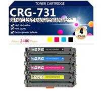 CRG-731 Cartouche de Toner Haute Capacité Compatible pour Canon I-SENSYS LBP7100Cn LBP7110Cw MF628Cw 623Cn MF8280Cw MF8230Cn Imprimantes, Netteté et Clarté,BCMY-1 Pack