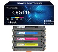CRG116 Cartouche de Toner Compatible pour Canon CRG116 CRG-116 pour Canon IC Séries MF8000C MF8200C MF620C MF8030Cn IC MF8050Cn MF8080Cw Imprimantes avec Puce,4 Color-4 Pack