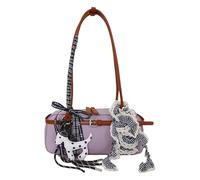 CRGANGZY 26 printemps rétro polyvalent Simple Dopamine argent Style sac à bandoulière français bâton sac sac à bandoulière Be (violet)