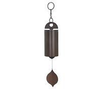 CRGANGZY Carillon à vent en forme de feuilles de style rétro avec cloche de sérénité - Cylindre en métal à résonance profonde pour terrasse, cour, porche, décoration de jardin