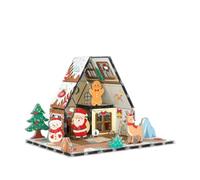 CRGANGZY Ensemble de Construction de Maison en Pain d'épice magnétique, Jouet DIY pour Les fêtes, Maison en Biscuit de Noël créative, kit de Construction Hivernal pour garçons et Filles