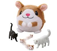 CRGANGZY Jouet en Peluche interactif pour Animaux en Mouvement Actif, Jouet pour Chien Rechargeable USB avec Fonction de Bark parlante, Compagnon de Jeu pour Chiens et Chats de Petite (Hamster)
