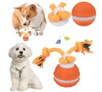 CRGANGZY Jouet Interactif pour Chien Balle Active et Rouleuse pour Chien, Balle Automatique Intelligente pour Chiens de Petite Taille Balle Sauteuse Autonome pour Amuser Votre Animal