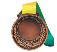 CRGANGZY Médailles en métal en Forme d'épi de blé avec Ruban 6.5 cm Médailles de récompense Or Argent et Bronze Prix pour compétitions, Rencontres Sportives Scolaires