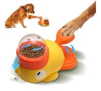 CRGANGZY Nourriture Interactive Canard Jaune pour Animaux de Compagnie Jouet de Distribution de Nourriture à Puzzle pour Chiens et Chats Jeu