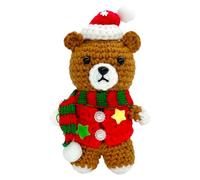 CRGANGZY Ornements de Noël au crochet, pendentifs tricotés pour voiture, arbre de Noël, rétroviseur, porte-clés