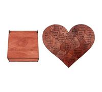 CRGANGZY - Puzzle en Bois de 20 Raisons pour T'aimer, Cœur en Bois Gravé avec boîte de Rangement, Cadeau Romantique pour la Saint-Valentin, Idée de Cadeau pour Elle