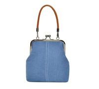 CRGANGZY Sac à bandoulière Shell femme, mini sac rétro bleu clair