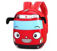 CRGANGZY Sac à dos en forme de bus 3D pour enfant - Petit sac d'école pour enfants - Pour garçons et filles - Pour une sortie, Rouge, 30*25*8cm/11.81*9.84*3.15''