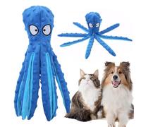 CRGANGZY Whiskerspot Jouet Pieuvre pour Chiens - Peluche éco, sans Rembourrage, Sifflet intégré et Papier craquant, Jouet à mâcher Durable pour Chiots et Jeu interactif
