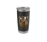 Cri Caracal Bureau Salle De Pause Animal Gobelet isotherme en acier inoxydable double paroi