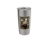Cri Panda Roux Bureau Salle De Pause Animal Gobelet isotherme en acier inoxydable double paroi