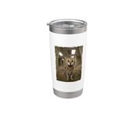 Cri Serval Bureau Salle De Pause Animal Gobelet isotherme en acier inoxydable double paroi