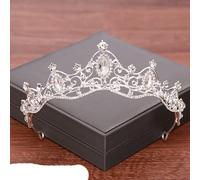 Criara Crown, Princess Tiaras for Girls, Bridal Tiara, Princess Birthday Party, mariage Accessoires de cheveux Tiara Bridal Wedding Gold/Silver Color Crowns et Tiaras Pearl Heashipied Diadem Crown-S