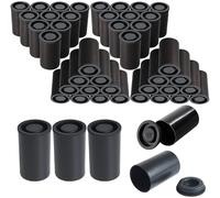 Criativo live Lot de 72 boîtes de film vides avec bouchons, 35 mm, pour fusées, noir, 226,8 g, 5,1 cm de haut, 2,5 cm de large, tube de traitement de développement de films, étui rouleau, petits