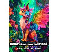 Criaturas Fantásticas Libro para Colorear: 50 Páginas para Colorear de Fantasía para Adultos y Adolescentes con un Mundo Mágico de Hadas, Criaturas Míticas, Dragones y más para la Relajación