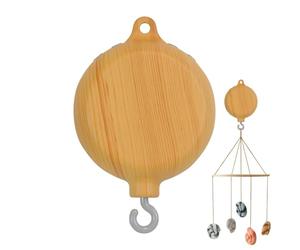 Crib Boîte musicale mobile, 35 chansons pour maternelle, carillon à vent, mobile, boîte à musique rotative, imitation bois, pour chambre à coucher, sommeil
