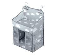 Crib Diaper Organizer - Large Capacity Waterproof Storage for Baby Necessity | Nursery Holder for Diapers Bottles Clothes Tissues Toys Wall Door Use, 20.32x25.4x35.56cm