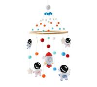 Crib mobile- babyGirl mobileToys, SAFE Bell Ring Rotating babymobileavec des jouets d'astronaute pour décor de cabine de litCOT mobilebébé léger pour le berceau calme votre bébé et leu