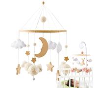 Crib Mobile Bohemian - Wooden Hanging Decor | Cloud Moon Sheep Nursery