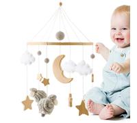 Crib Mobile Bohemian - Wooden Hanging Decor | Cloud Moon Sheep Nursery