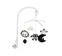 Crib Mobile - Lovely Hanging Mobile for Bassinet - Essentials Black and