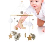 Crib Mobile, Nursery Bassinet Pendant, Musical Bohemian Hanging Mobile for 0-3 Months, Portable Stroller Decoration, Soft, Calming, Baby Nursery Decor for Boys and Girls