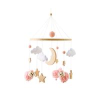 Crib Mobile, Nursery Bassinet Pendant, Musical Portable Bohemian Crib, Soft Soothing Design for Visual, Auditory Stimulation, Stroller, Sturdy Construction, 16.93x8.86 Inches