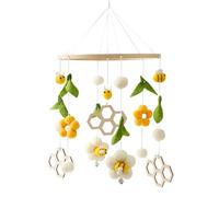 Crib Mobile | Sleep Soothing Bed Bell - Polyvalent Bee And Flower Crib Mobile, Cognitive Growth Enhancer With Suspended Function | Nursery Hangable Decoration For Kids babyyshower Or Birthday