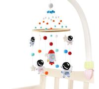 Crib Mobile - Spinner pour bébé maternelle avec cloches et jouets | Mobile astronaute fait à la main pour fille, décoration de lit à suspendre, cadeau, chambre d' , sommeil drop toy cabine