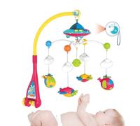 Crib Mobile with Music, Nursery Musical Mobile, Lights Projector Music Box, Soothing Melody & Visual Display, 19.69x18.9inch Adorable Baby Bed Decoration, Ideal Accessory for Kids