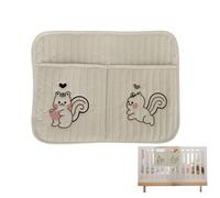 Crib Organizer - Bed Storage Pouch, Cotton Bedside Storage Bag,Hangable Crib Side Pocket | For Bassinet Stroller New Parents Nursery Owners Diapers Bibs Bottles Pacifiers