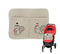 Crib Organizer - Multifunctional Crib Organizer | Cotton Bedside Storage Bag | Cotton Stroller Pouch | Hangable Cribs Side Pocket for Bassinet Stroller Diapers Bibs Bottles Pacifiers