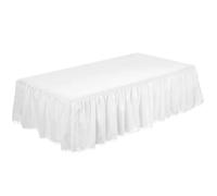 Crib Skirt - Ruffled Microfiber Bedding Cover, PompomDecorative Dust Ruffle, Soft Nursery Furnishing Layer, Elegant Mattress Foundation Concealing Border Styling Piece For Boys Girls Room Decor 28x52