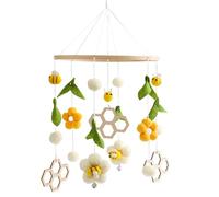 Cribe de pépinière mobile - cloche de lit pour nourrissons mignonnes, mobile suspendu décoratif, jouet bébé motion doux | Design d'abeilles et de fleurs pour le berceau ou le berceau, engageant les