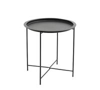 Cribel Table Basse, Lauren, en métal Noir, Style linéaire et Propre, 44 x 51