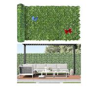 Criblage de feuilles artificielles décoration murale élégante, feuilles artificielles résistantes aux UV, aspect lierre vert luxuriant, idéal pour préserver votre intimité et créer de l'ombre