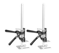 Cric à Bras 2PCs-Duoku-Lève Meubles Portes Plaques-avec Capacité 150 kg-Outil de Levage Manuel en Métal-Hauteur Réglable-Noir