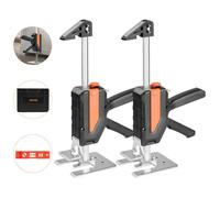 VEVOR Cric à Bras 2PCs, Lève Meubles Portes Plaques avec Capacité 200 kg, Outil de Levage Manuel jusqu'à 19,5 cm, avec Niveau Magnétique, 2 Modes de Réglage, pour Fenêtres, Installation, Noir