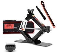 Cric à Ciseaux HEYNER® 1,5 t avec Supports en Caoutchouc - Plage de Levage 112-395 mm, Pied Stable & cliquet