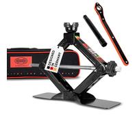 Cric à Ciseaux HEYNER® 1,5 t pour VW Golf VII Gen 7 (2012, FL 2017) - Selle Ronde, Support en Caoutchouc Conforme au modèle, Course 112-395 mm, cliquet 17 mm, Pied 30×8 cm, jusqu'à -50 °C