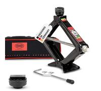 Cric à Ciseaux HEYNER® 2,0 t avec Supports en Caoutchouc - Plage de Levage de 105 à 450 mm, Pied Stable & manivelle, certifié TÜV Rheinland & marqué GS