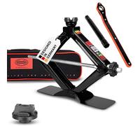 Cric à Ciseaux HEYNER® 2,0 t pour Mercedes GLC X254 (2022-) - Selle Ronde, Support en Caoutchouc Interchangeable 360°, Course 105-450 mm, cliquet 17 mm & Bouton Rotatif, Pied 30×8 cm, jusqu'à -50 °C