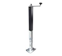 Cric Béquille Caravane pour Caravane Base Rectangulaire | acier renforcé durable, fixation permanente sur châssis, manivelle latérale pratique, installation atelier