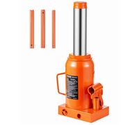 VEVOR Cric bouteille hydraulique 30 t – gamme de levage 285–475 mm – poignée longue en 3 sections